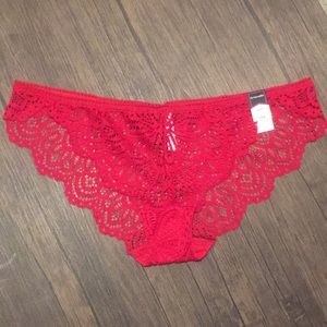 Ambrielle cheeky red lace pantie!